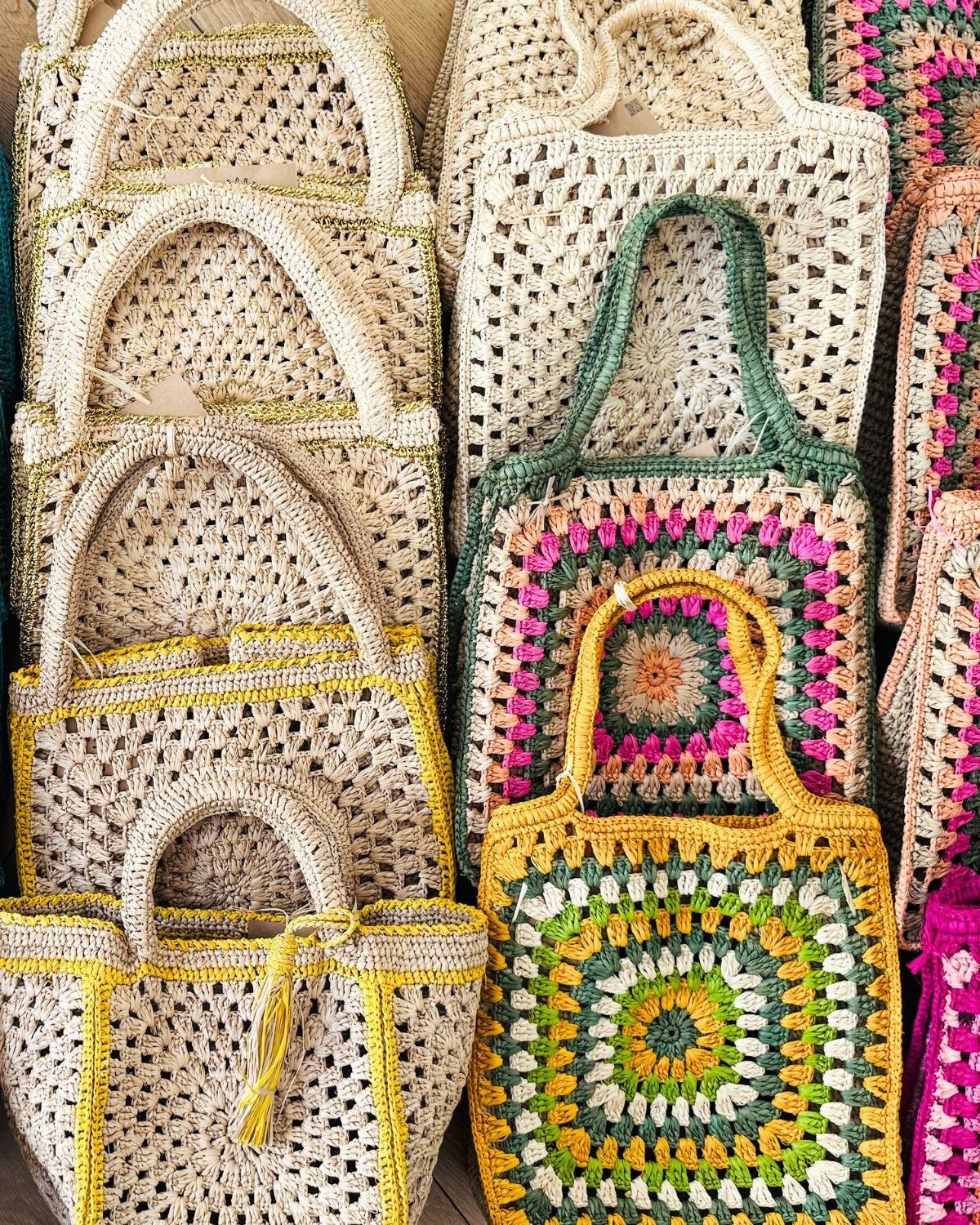 sacs à main couleurs faits main