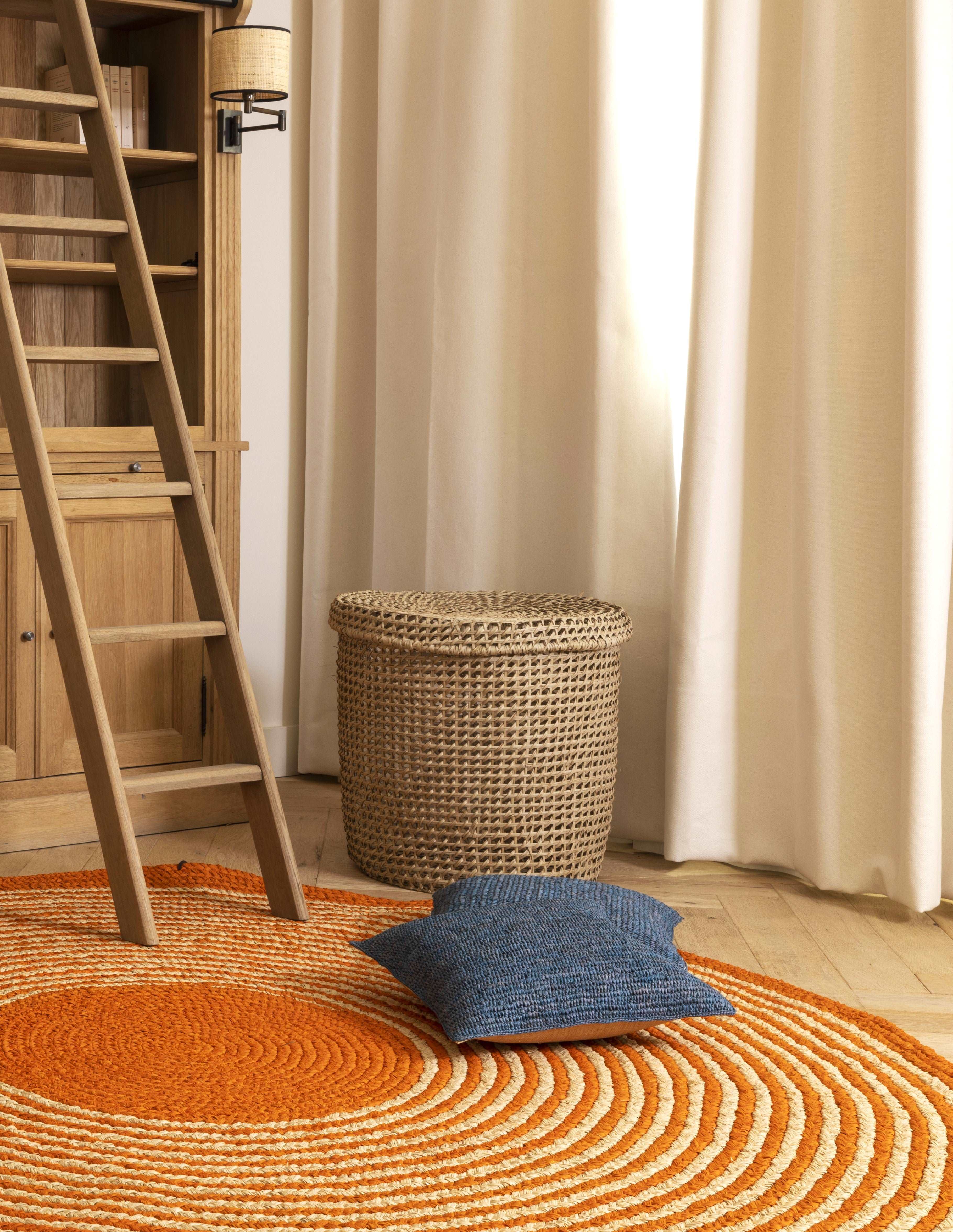 Corbeille en satrana avec couvercle- Julia