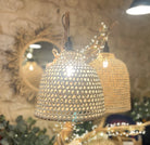 Suspension cloche petit modèle en satrana - H.30 x 30 cm