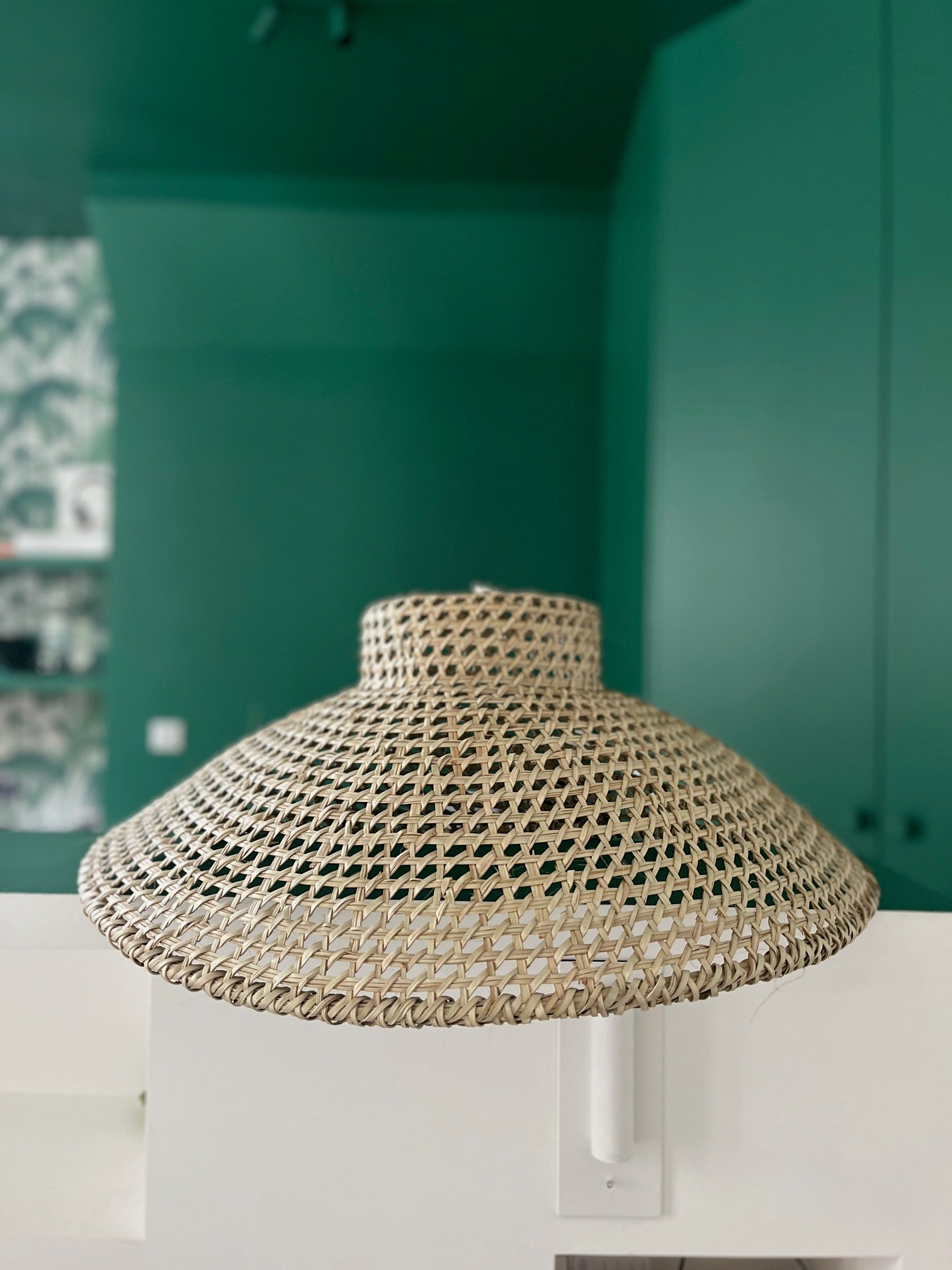 Suspension évasée en satrana H.25 cm x diamètre 64 cm