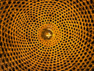 Suspension évasée en satrana H.25 cm x diamètre 64 cm