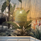 Suspension cloche grand modèle en satrana - H.45 x 44 cm