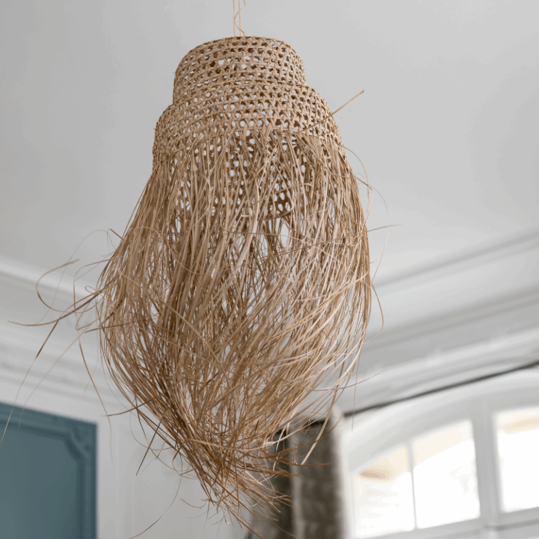Suspension à franges en satrana