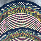 Tapis en raphia rond naturel et couleurs pastel – 200 cm