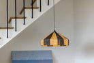 Suspension en raphia naturel & gris- diamètre 50cm
