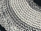 Tapis en raphia rond noir et blanc – 200 cm