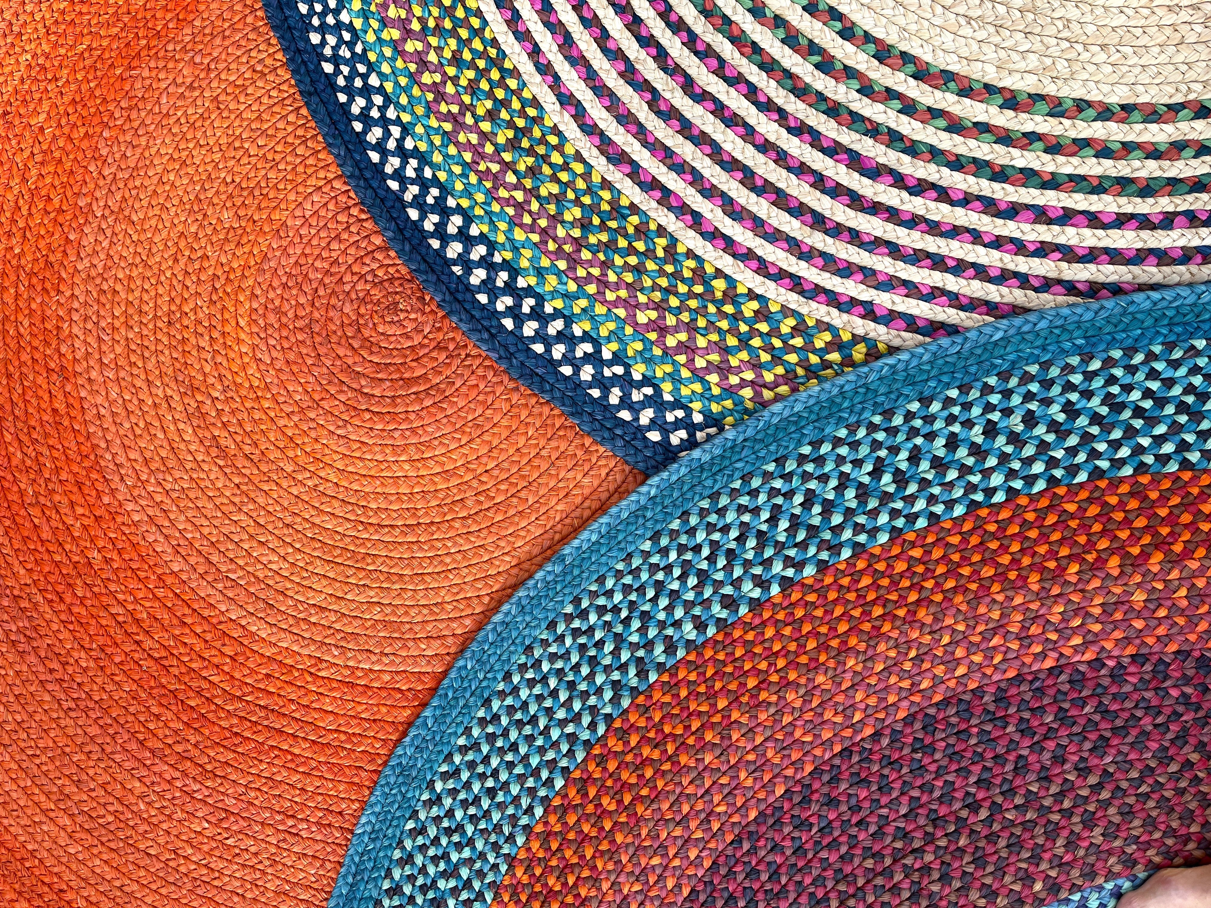 tapis en raphia couleurs vitamines bonne humeur