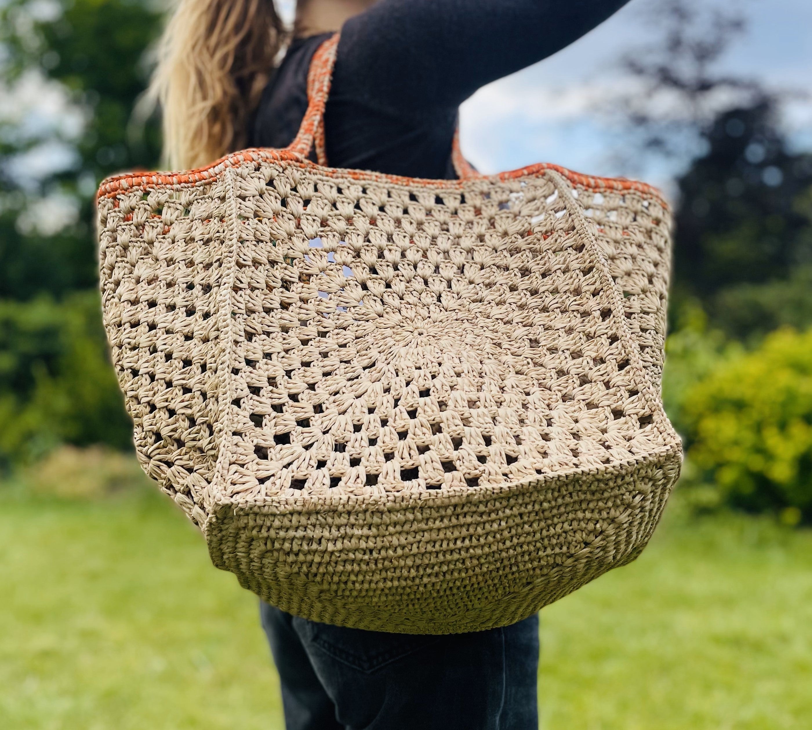 Raffia beach bag outlet