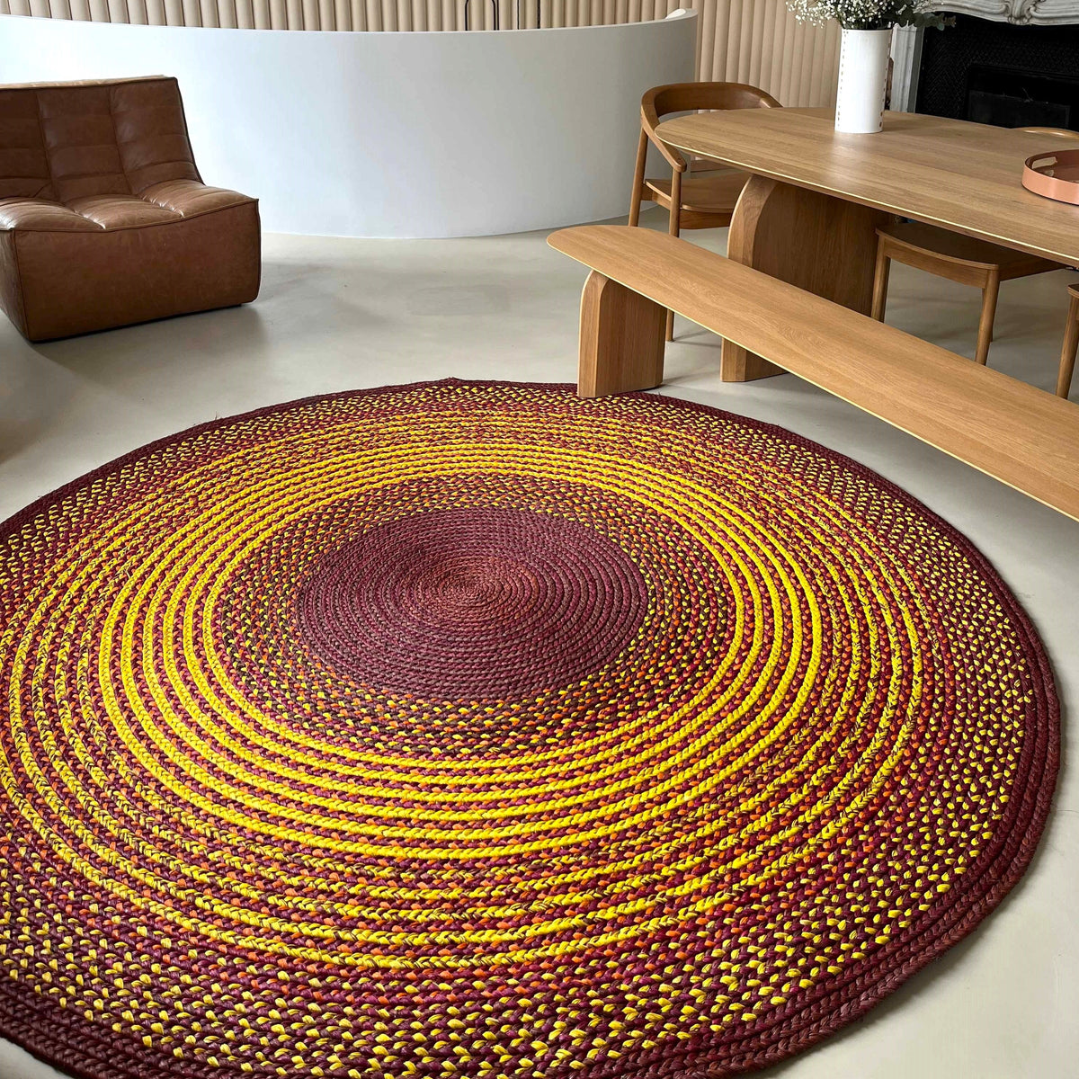 Tapis En Raphia Naturel Namvo 60 X 160 Cm - Tissage Artisanal Durable Et Polyvalent