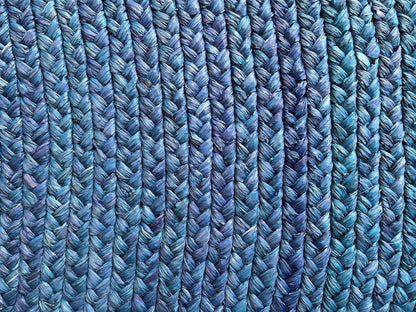 Tapis rond en raphia bleu indigo- Séraphine - 220 cm Intimani Ethnique chic